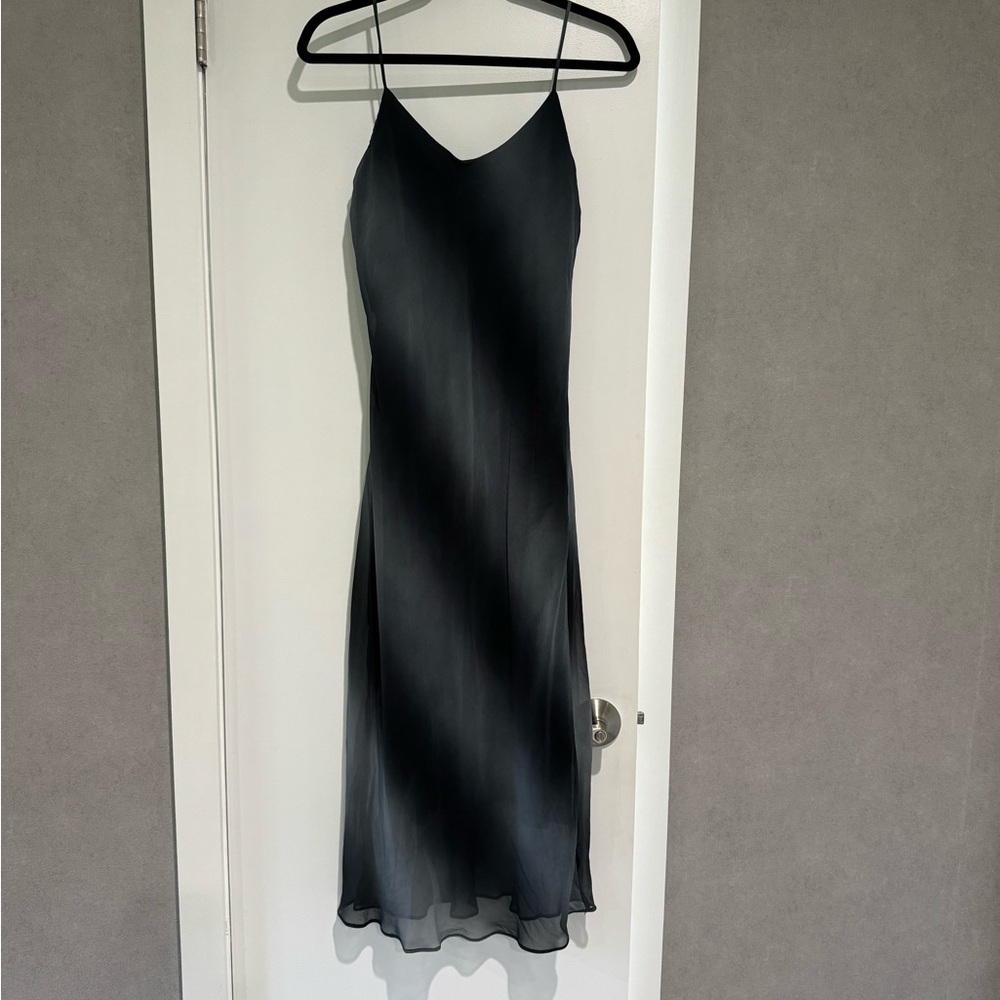 Slip dress black & gray